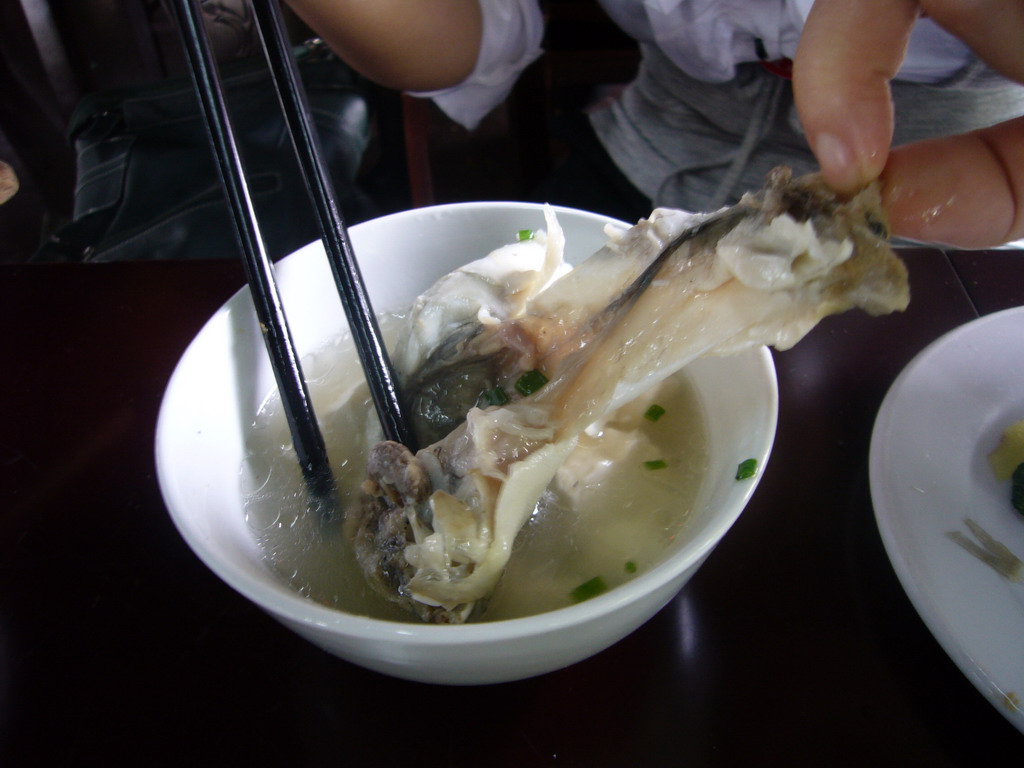 Meat at a restaurant at the Zhouzhuang Water Town