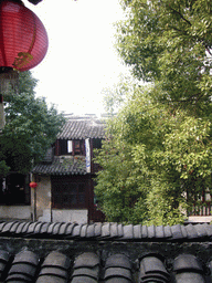 Front of a house at the Zhouzhuang Water Town, viewed from the first floor of a restaurant