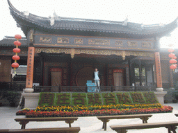 Tim at a stage at the Zhouzhuang Water Town