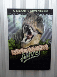 Information on the Dinosaurs Alive! exhibition, at the main square of Dinoland Zwolle