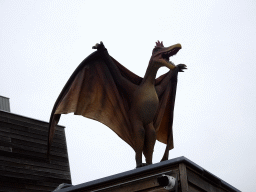 Pterodactylus statue on top of a building at Dinoland Zwolle