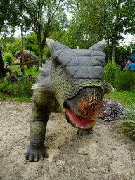Ankylosaurus statue at the Cretaceous area at Dinoland Zwolle