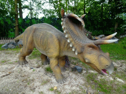 Kosmoceratops statue at the Cretaceous area at Dinoland Zwolle
