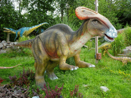 Olorotitan statue at the Cretaceous area at Dinoland Zwolle