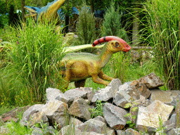 Parasaurolophus statue at the Cretaceous area at Dinoland Zwolle