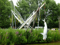 Shark statue at Dinoland Zwolle