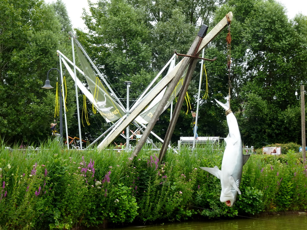 Shark statue at Dinoland Zwolle