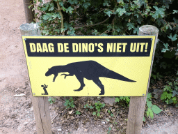 Warning sign at Dinoland Zwolle
