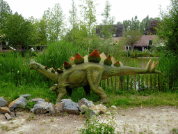 Stegosaurus statue at the Triassic area at Dinoland Zwolle