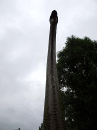 Diplodocus statue at the Jurassic area at Dinoland Zwolle