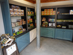 Interior of the souvenir shop at the PaleoLab at Dinoland Zwolle