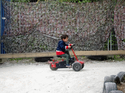 Max at the go-kart track at Dinoland Zwolle