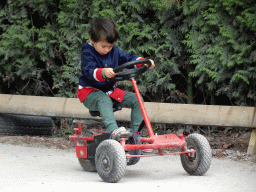 Max at the go-kart track at Dinoland Zwolle