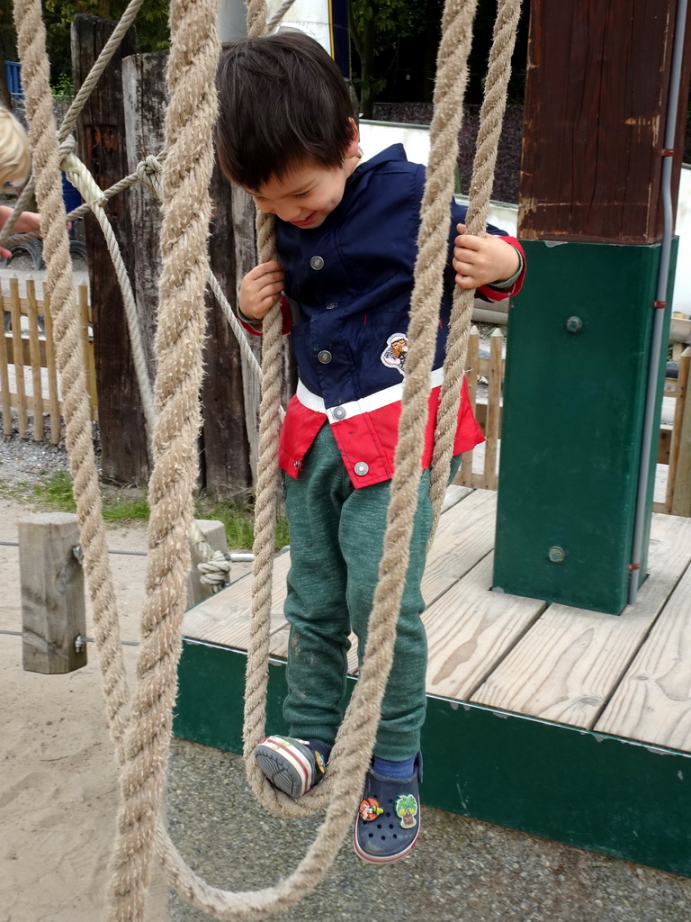 Miaomiao and Max at the playground under the BirdCage area at Dinoland Zwolle