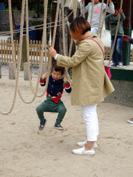 Miaomiao and Max at the playground under the BirdCage area at Dinoland Zwolle