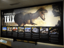 Information on the excavation of the Tyrannosaurus Rex `Trix` at the T-Rexpedition at Dinoland Zwolle